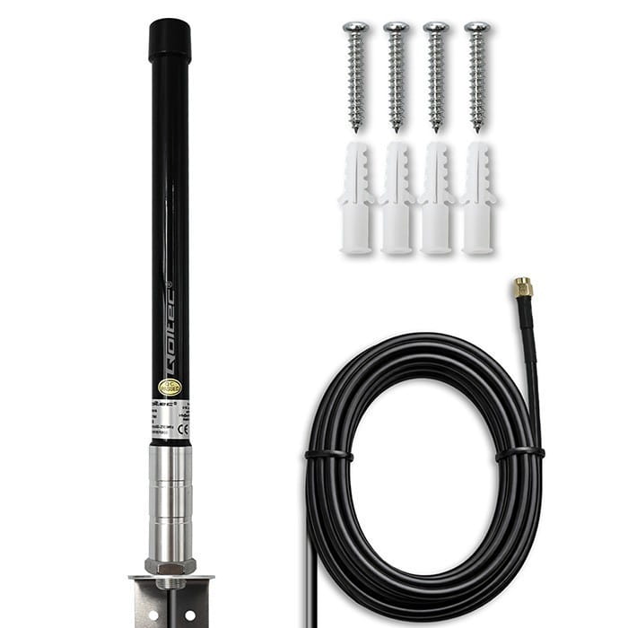 Qoltec Antena 4G LTE | 15dBi | dookólna | zewnętrzna | SMA | włókno szklane