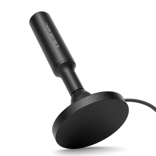 Qoltec Wewnętrzna Antena TV DVB-T2 ze wzmacniaczem sygnału i magnetyczną podstawą | 4K | 28dBi | 5m