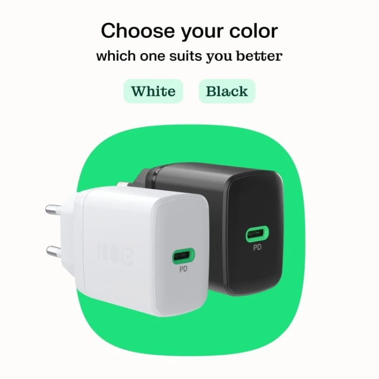 Green Cell Ładowarka sieciowa 30W 1xUSB-C 1xUSB-A czarna