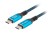 Lanberg Kabel USB-C M/M USB4 1M 240W 8K 60HZ czarno-niebieski