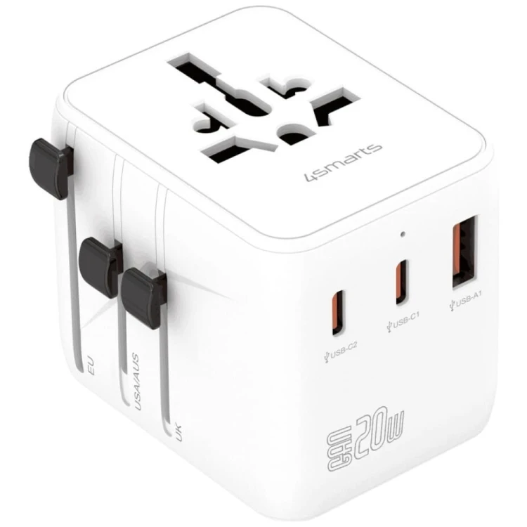 4smarts Adapter podróżny 20W GaN Nomad 2xUSB-C + 1xUSB-A