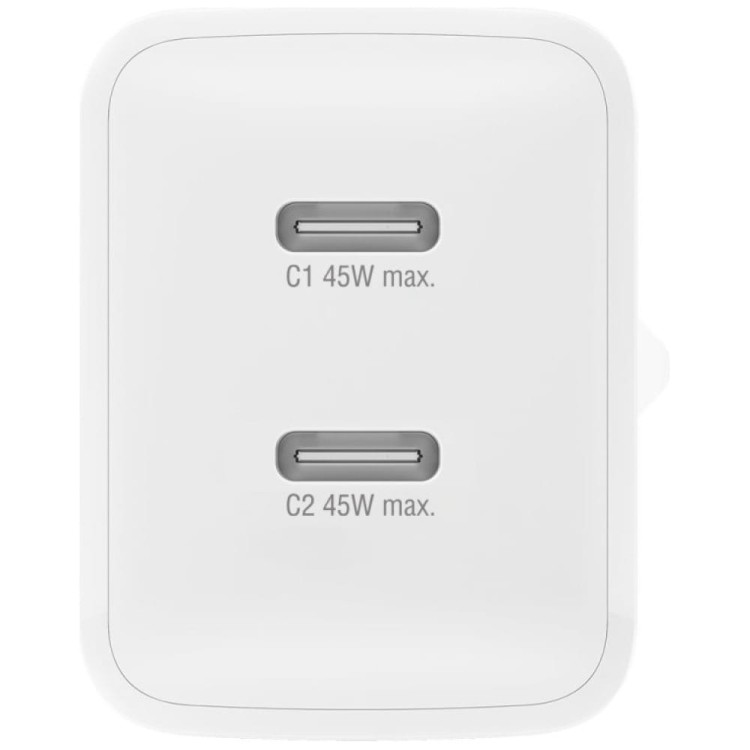 4smarts Ładowarka sieciowa PDPlug Dual 45W 2xUSB-C Biała