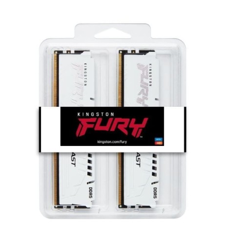 Kingston Pamięć DDR5 Fury Beast 32GB(2*16GB)/6000 CL30 EXPO biała