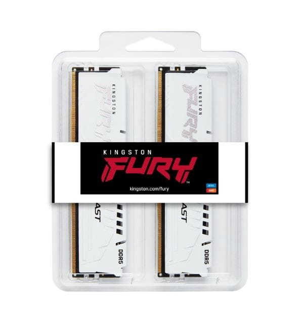 Kingston Pamięć DDR5 Fury Beast 32GB(2*16GB)/6000 CL30 EXPO biała