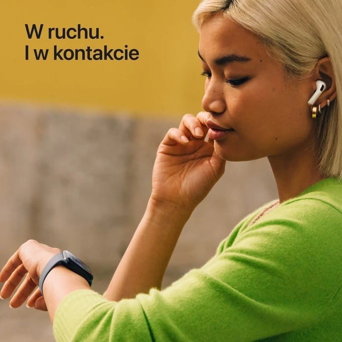 Apple Watch SE 3 GPS koperta 40 mm z aluminium w kolorze północy, pasek sportowy w kolorze północy - rozmiar S/M
