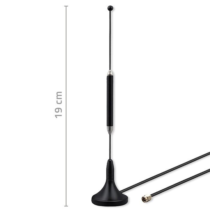 Qoltec Antena 4G LTE z podstawą magnetyczną | 5dBi | dookólna |   wewnętrzna | 600-2700 MHz | SMA | 3m