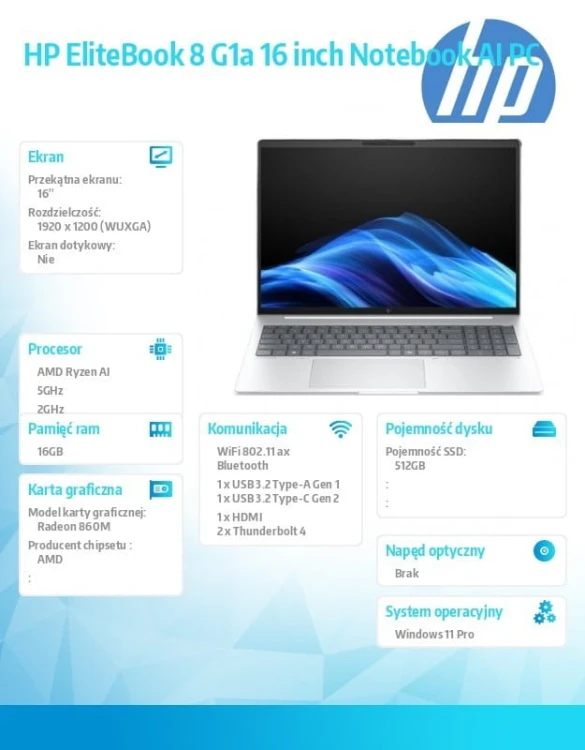 HP Inc. Notebook EliteBook 8 G1a RAIP350 512GB/16GB/W11P/16.0   C51G5ET