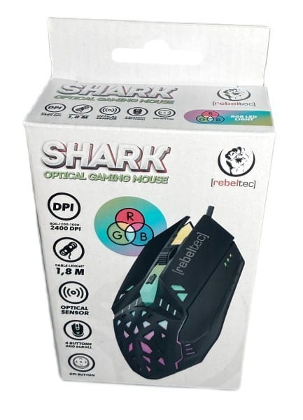 Rebeltec Mysz dla graczy SHARK, USB 1.8m