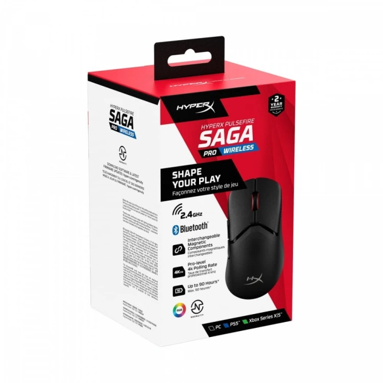 HyperX Mysz Pulsefire Saga Pro Bezprzewodowa Gaming - A2PB2AA