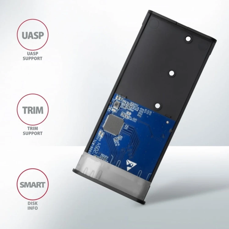 AXAGON EEM2-SG2 Obudowa zewnętrzna aluminiowa bezśrubowa USB-C 3.2 Gen 2 M.2 NVMe &amp; SATA SSD + USB-A - USB-C redukcja