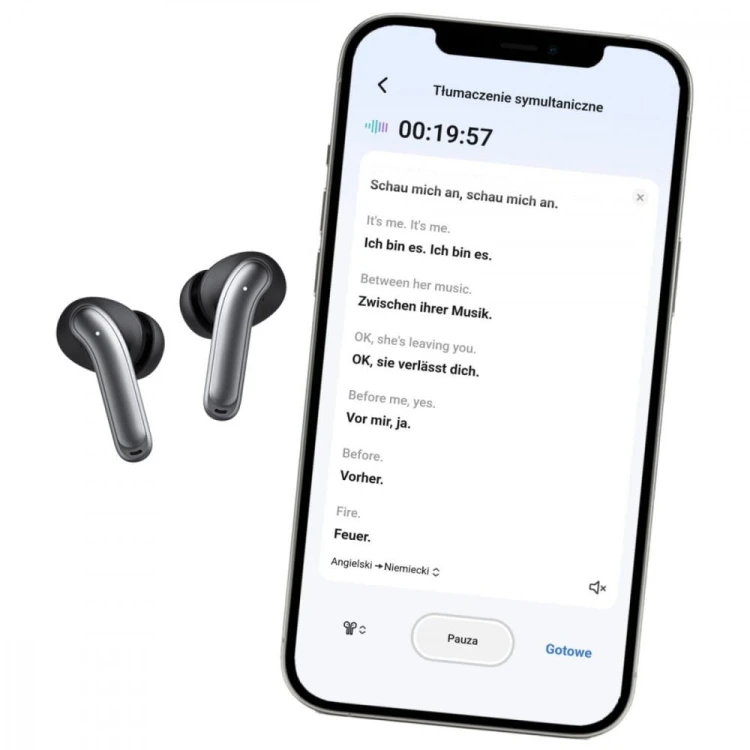 Audiocore Słuchawki bezprzewodowe AC591 PRO ANC , ENC, 6 mikrofonów, etui ładujące