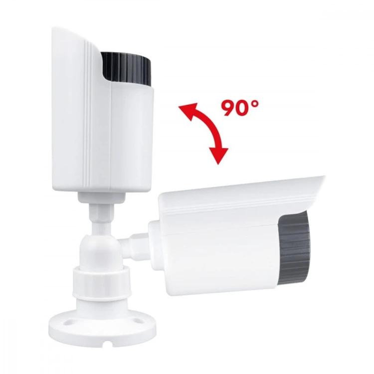 CEE Atrapa kamery tubowej, diody IR LED, IR1800 W biała, 2xAA, ABS