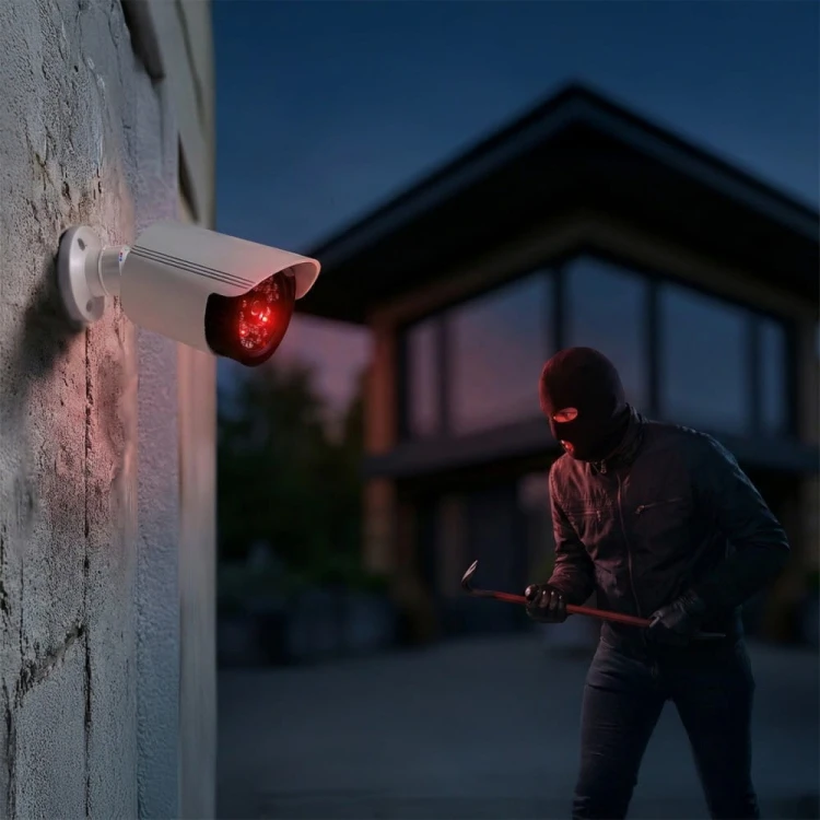 CEE Zestaw dwóch atrap kamer IR1800 WT białe, zasilanie 2xAA, ABS, diody IR LED