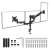 Maclean Uchwyt na 3 monitory 2-8 kg MC-137 17-27 cali