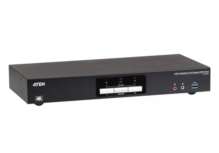 ATEN Przełącznik 2-portowy KVMP USB 3.0 DisplayPort 4K Dual Display