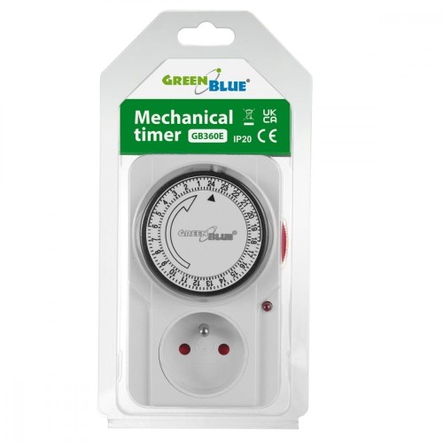 GreenBlue Włącznik czasowy timer mechaniczny GB360 E