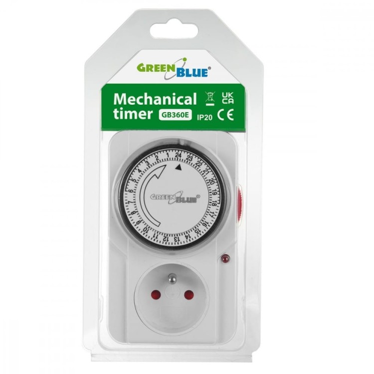 GreenBlue Włącznik czasowy timer mechaniczny GB360 E
