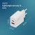 Digitus Ładowarka sieciowa GaN II 30W | 1x USB-C, 1x USB-A | PD 3.0, QC 3.0 | Biała