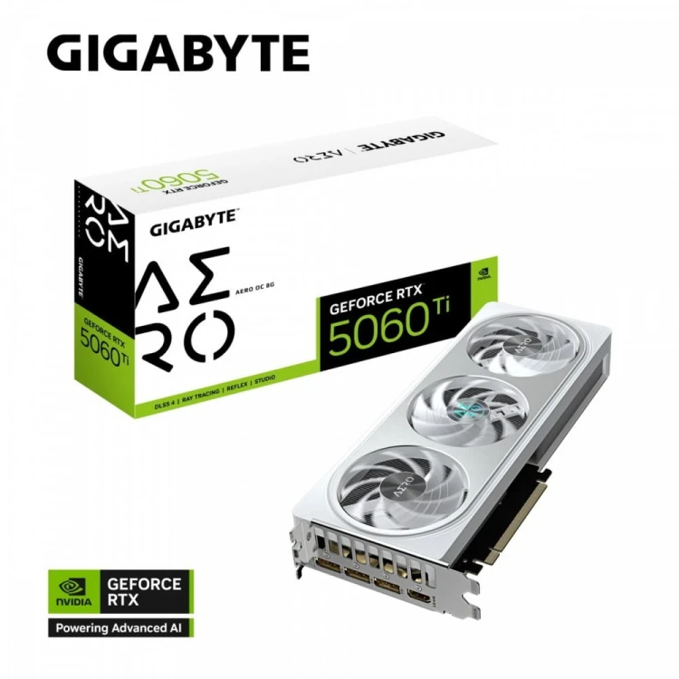 Gigabyte Karta graficzna GeForce RTX 5060 Ti AERO OC 8GB 128BIT GDDR7 HDMI/3DP