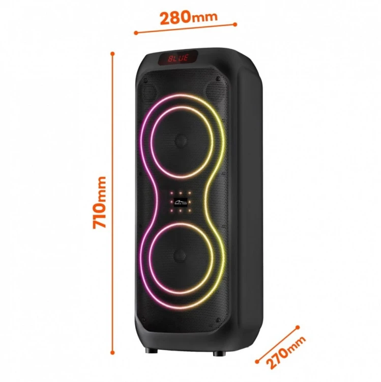 Media-Tech Głośnik bluetooth power audio MAX MT3185 Bluetooth 5.3+EDR/TWS/MP3/MicroSD/USB/AUX/Radio FM/Karaoke/USB-C/RMS 120W/ PMPO 1400W