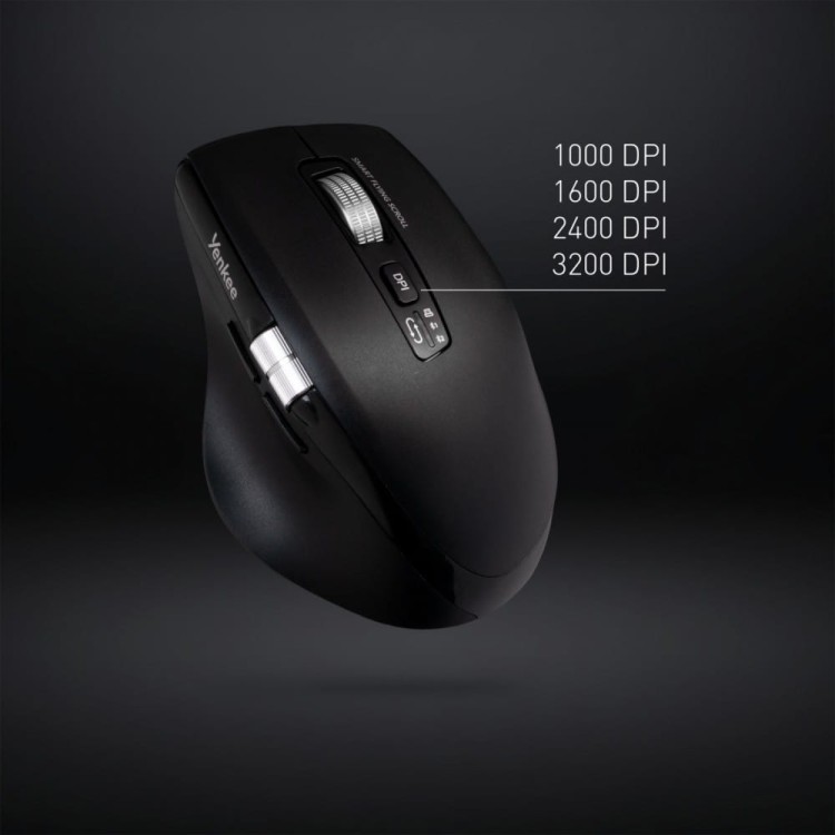 YENKEE Mysz bezprzewodowa, akumulator, Dual 2xBT +USB2,4G Flying Scroll