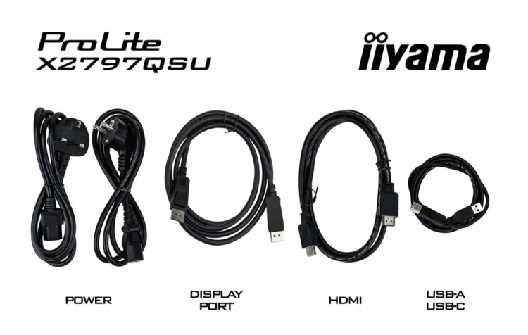 IIYAMA Monitor 27 cali X2797QSU-B1 IPS,QHD,HDMI,DP,350cd, 75Hz, 4x USB, bezramkowy