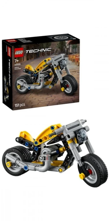 LEGO Klocki Technic 42225 Żółty motocykl