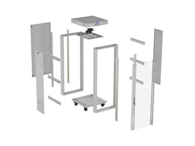 Lanberg Szafa instalacyjna rack stojąca 19" 32U 600x600 szara drzwi     perforowane LCD ( Flat pack)
