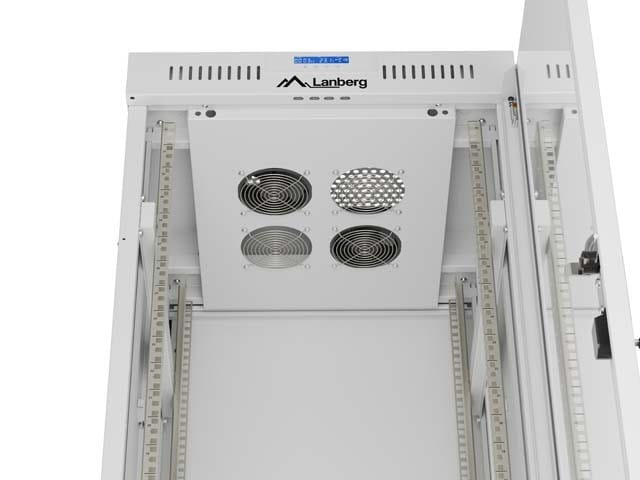 Lanberg Szafa instalacyjna rack stojąca 19" 32U 600x600 szara drzwi     perforowane LCD ( Flat pack)