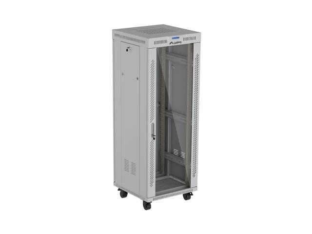 Lanberg Szafa instalacyjna rack stojąca 19" 32U 600x600 szara drzwi     perforowane LCD ( Flat pack)