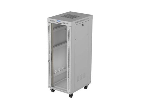 Lanberg Szafa instalacyjna rack stojąca 19" 32U 600x800 szara drzwi     przeszkolne  LCD ( Flat pack)
