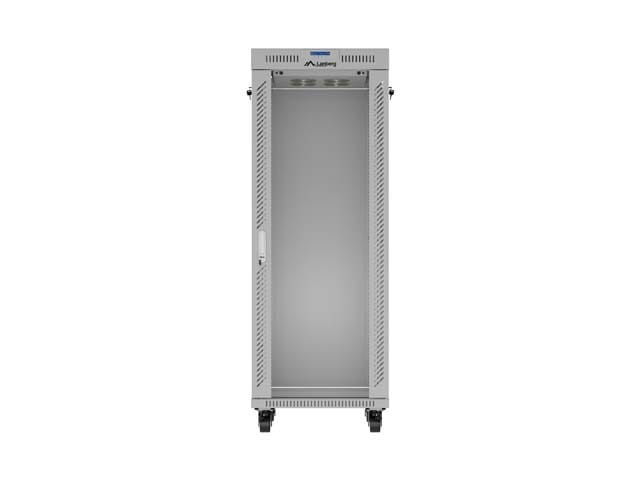Lanberg Szafa instalacyjna rack stojąca 19" 32U 600x800 szara drzwi     przeszkolne  LCD ( Flat pack)