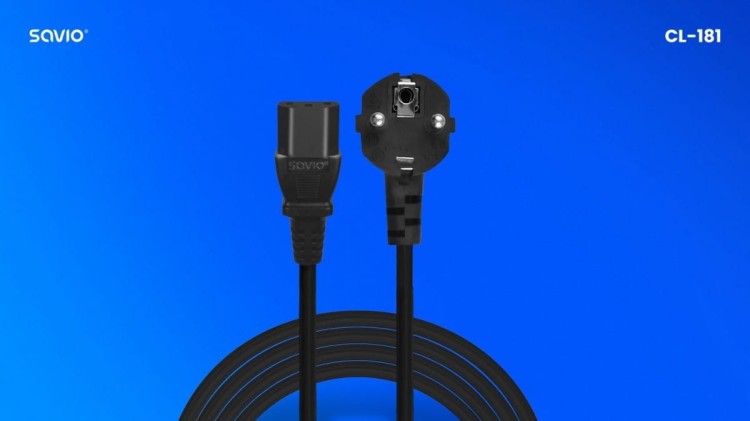 Savio Kabel zasilający CEE 7/7 (E/F) - IEC C13, 5m, CL-181