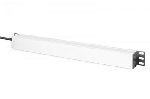 Digitus Listwa zasilająca PDU Rack 19" z zabezpieczeniem przeciwprzepięciowym + filtr EMI/RFI, 7 gniazd Schuko CEE 7/3, kabel 2m, wtyk Unischuko CEE 7