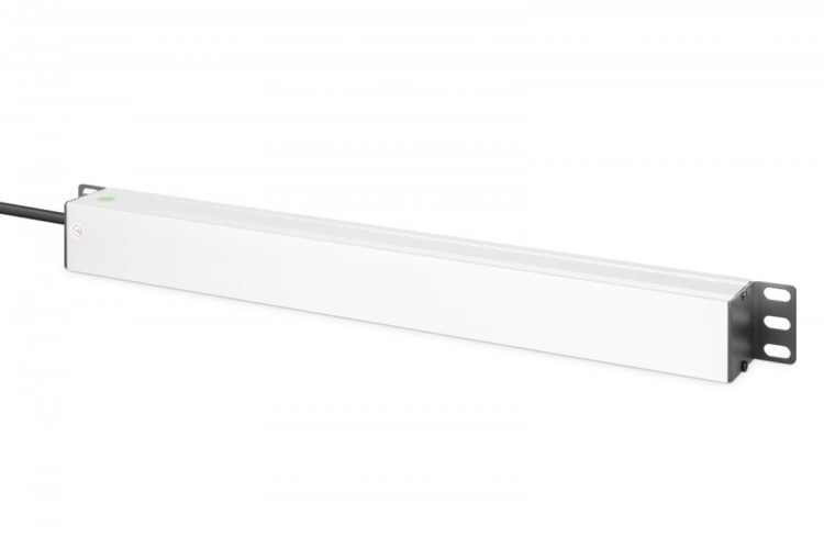Digitus Listwa zasilająca PDU Rack 19" z zabezpieczeniem przeciwprzepięciowym + filtr EMI/RFI, 7 gniazd Schuko CEE 7/3, kabel 2m, wtyk Unischuko CEE 7