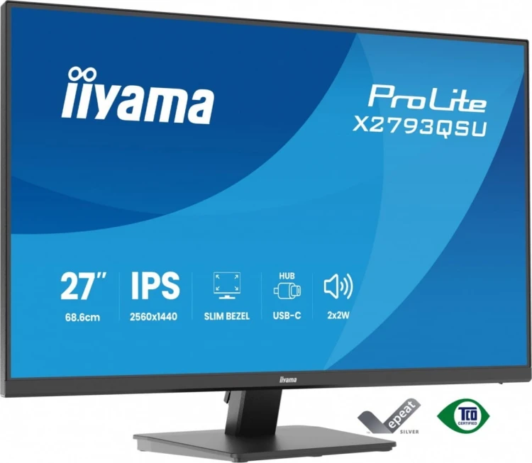 IIYAMA Monitor 27 cali X2793QSU-B1 IPS, QHD, HDMI, DP, 2xUSB