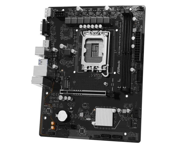 ASRock Płyta główna H610M-HDV/M.2 D5 GEN5 s1700 2DDR5 DP/HDMI mATX