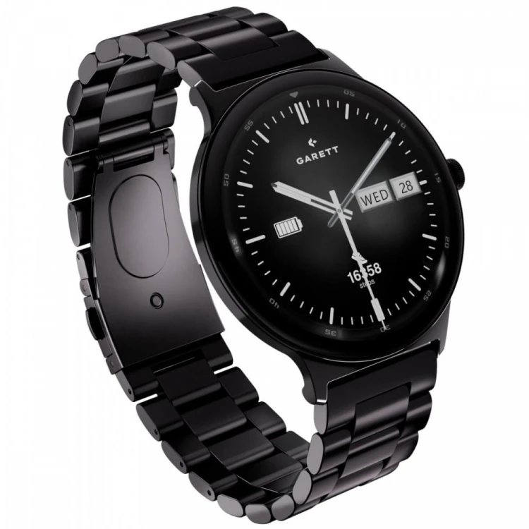 Garett Electronics Smartwatch Quantum czarny stalowy