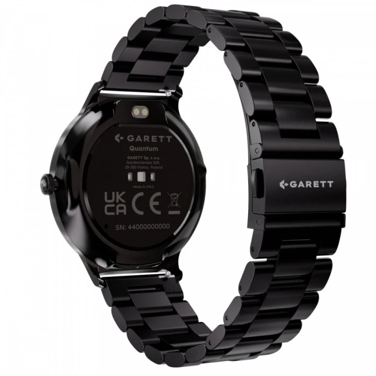 Garett Electronics Smartwatch Quantum czarny stalowy