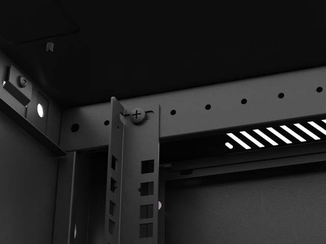 Lanberg Szafa instalacyjna rack wisząca 19 cali 4U 600x450 czarna drzwi metalowe (flat pack)