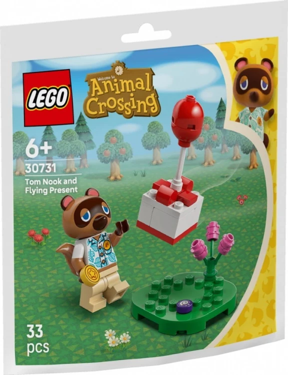 LEGO Klocki Animal Crossing 30731 Tom Nook i latający prezent