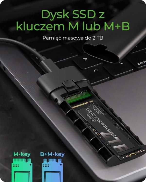 IcyBox Obudowa dysku IB-1806MT-CU31 M.2 NVMe SSD 10 Gbps