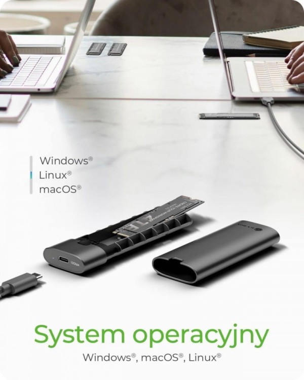 IcyBox Obudowa dysku IB-1806MT-CU31 M.2 NVMe SSD 10 Gbps