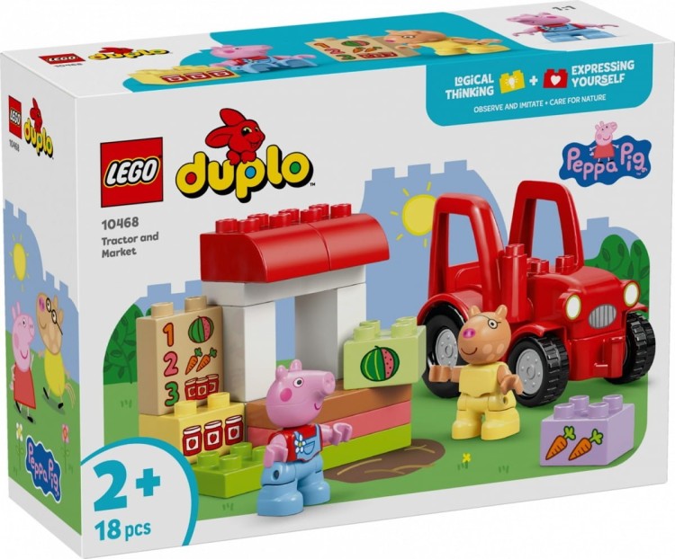 LEGO Klocki DUPLO Peppa Pig 10468 Ciągnik i rynek