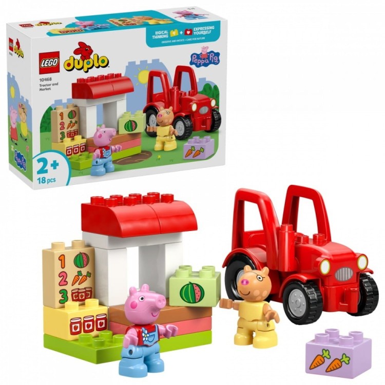 LEGO Klocki DUPLO Peppa Pig 10468 Ciągnik i rynek