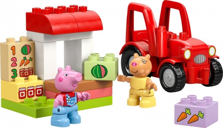 LEGO Klocki DUPLO Peppa Pig 10468 Ciągnik i rynek
