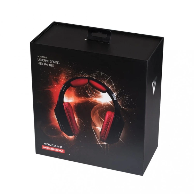 MODECOM VOLCANO MC-831 RAGE CZERWONE SŁUCHAWKI NAGŁOWNE Z MIKROFONEM