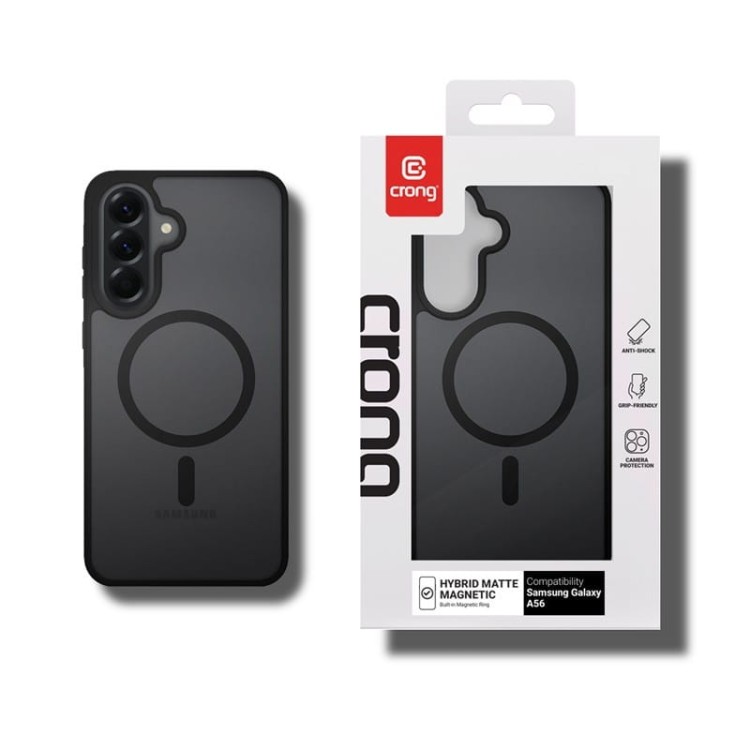 CRONG Etui Hybrid Matte Magnetic Etui MagSafe Samsung Galaxy A56 Czarne