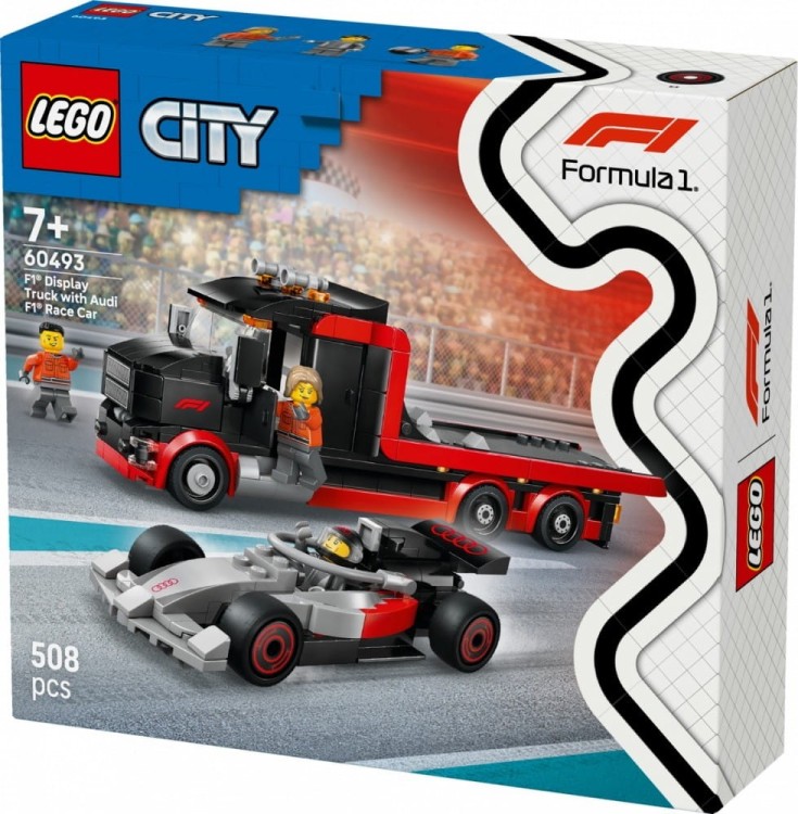 LEGO Klocki City 60493 Ciężarówka F1 z bolidem Audi F1