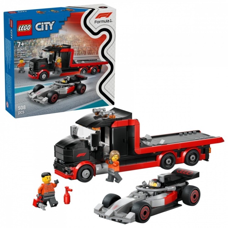 LEGO Klocki City 60493 Ciężarówka F1 z bolidem Audi F1